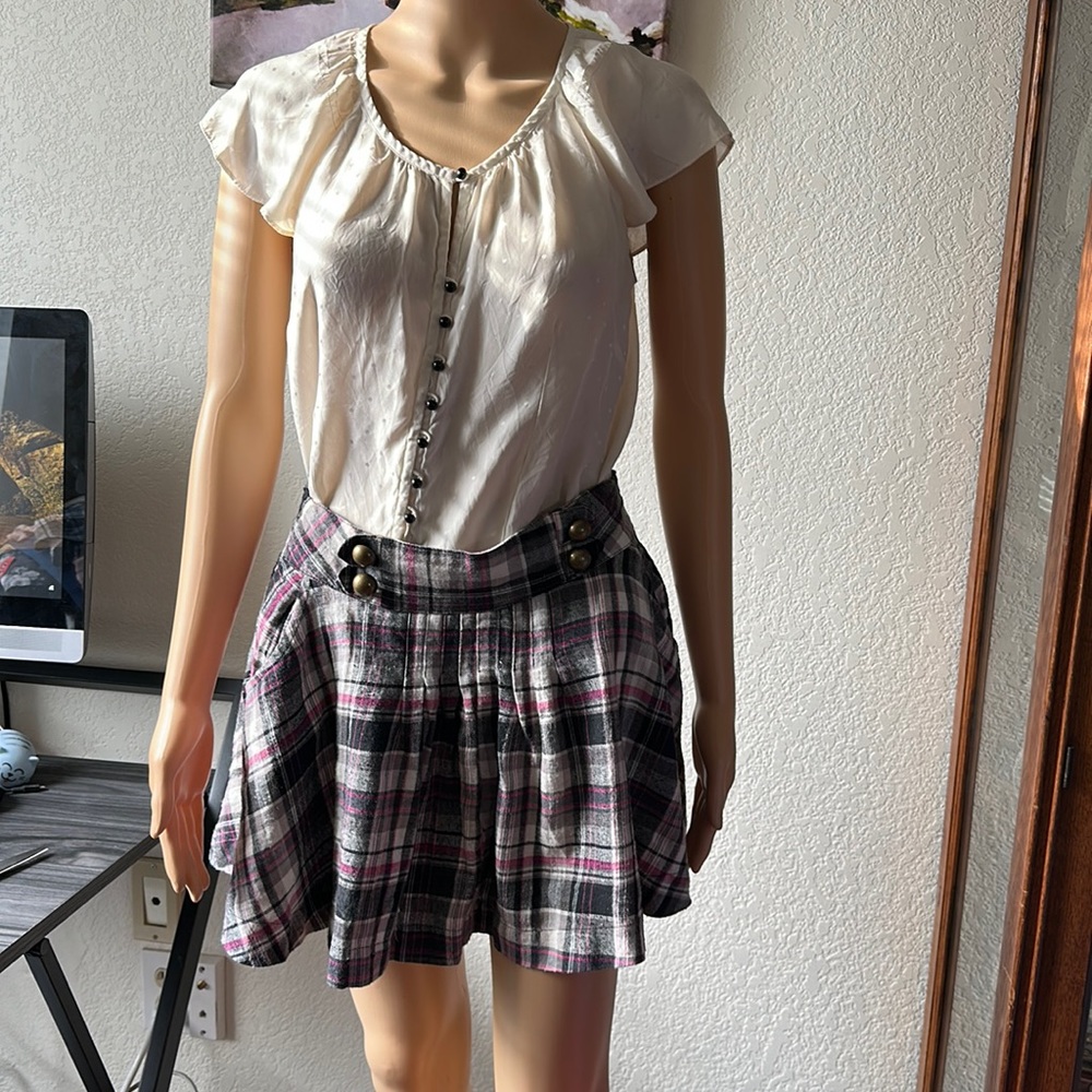 Energie Plaid Skirt
